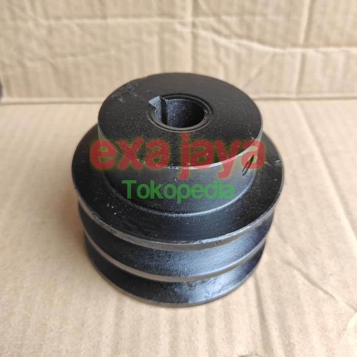 Pulley pully B2 - 3 inch as 18 19 20 22 24 25 28 30 mm puli besi cor *