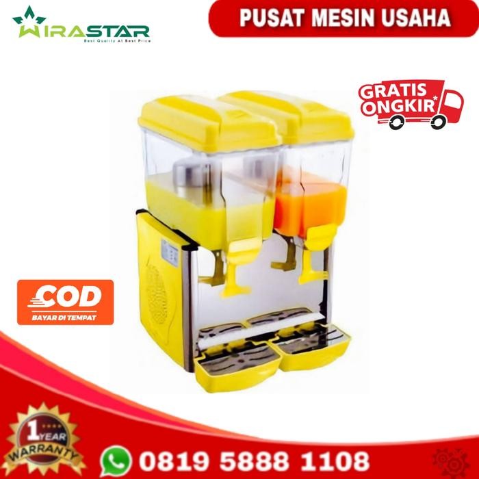 Wirastar Mesin Juice Dispenser Pendingin Minuman 2 Tabung Jcd 234