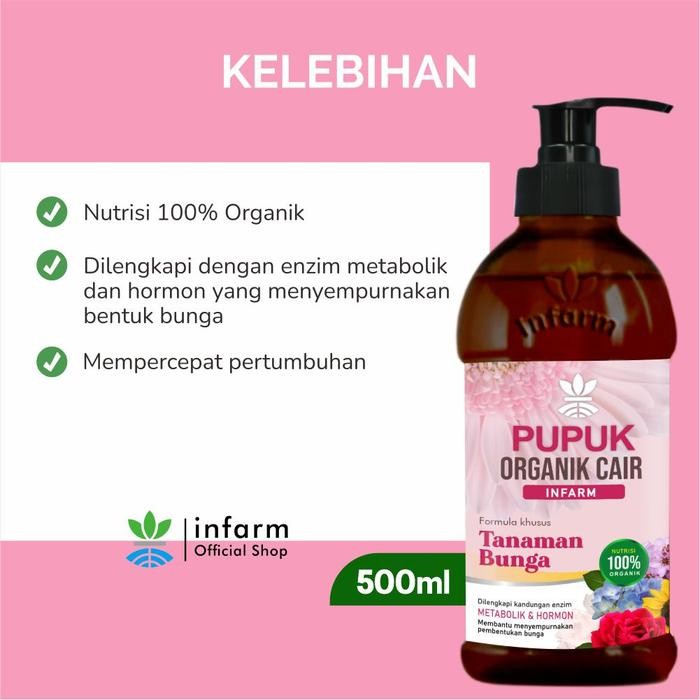 INFARM - INFARM-Pupuk Organik Cair POC Pelebat Bunga 500mL Pupuk Bunga Pupuk Organik Infarm Pupuk
