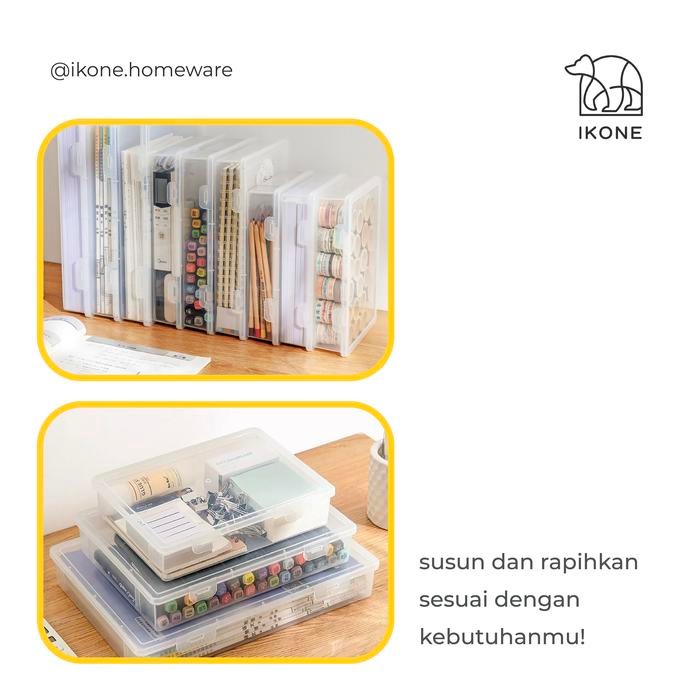 

Kenko Stationary - IkoneMoka Stationery Organizer Tempat Penyimpanan Alat Buku Tulis Kotak Buku