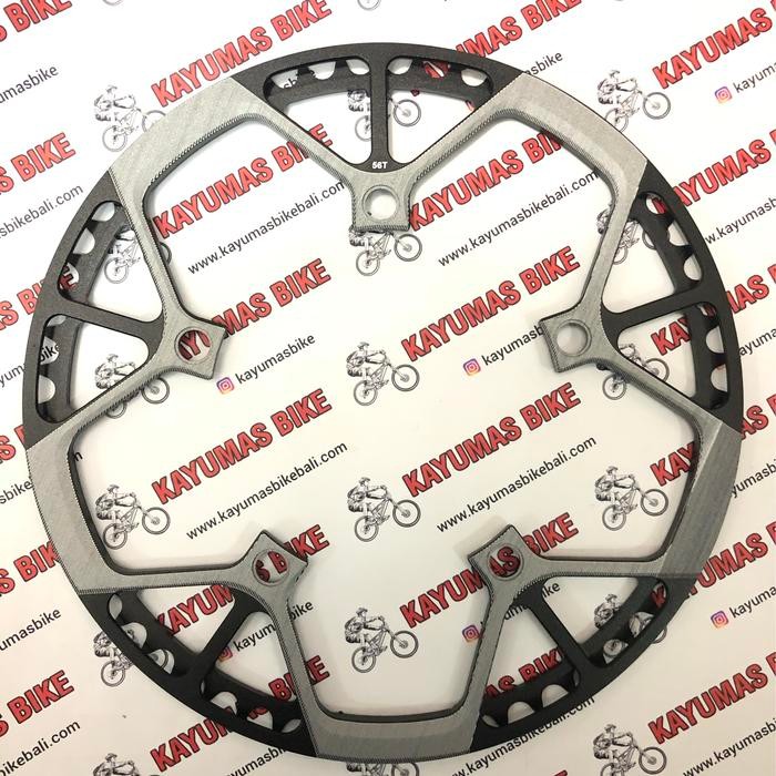 ORIGINAL CHAIN RING + BASH GUARD SYTE CHRONOS 56T BCD 130 READY STOCK