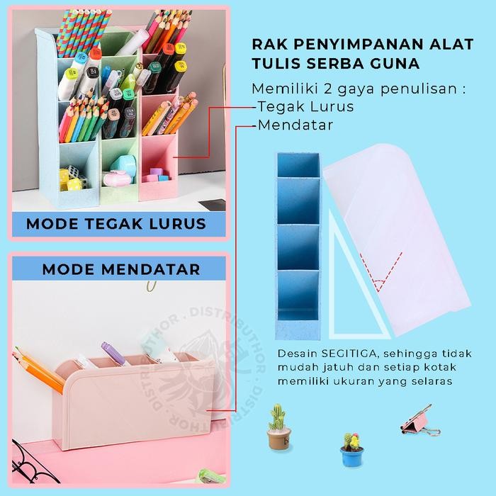 

Deli Stationary - Rak Pensil 4 Sekat Tempat Alat Tulis Serbaguna Wadah Mini Kotak Penyimpanan Pulpen