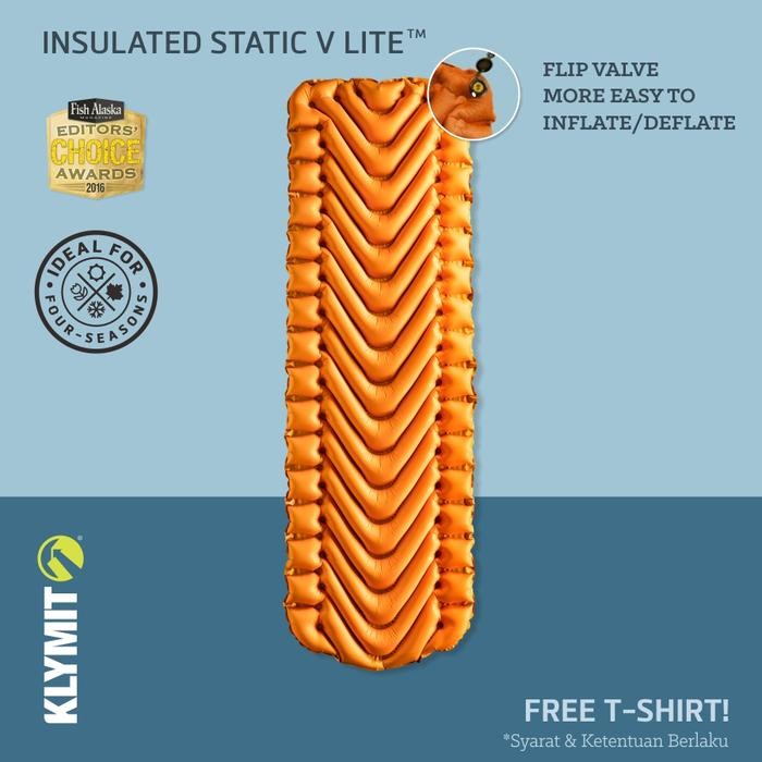 Terbaru Klymit Insulated Static V Lite Sleeping Pad Lifetime Warranty