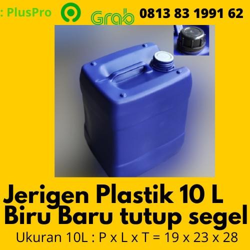 SRIY Jerigen Plastik Baru Jrigen / Drigen / Dirigen / 10 L Liter Biru Putih