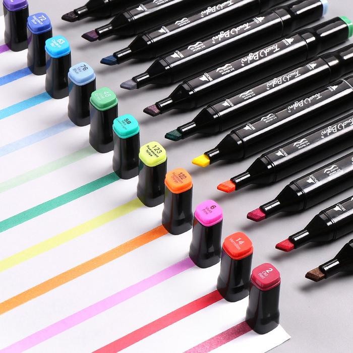 

24-168 Color Double Headed Art Marker Pen Set Sketching Oily Based Markers Graffiti Manga Drawing