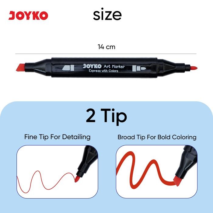 

Joyko Art Marker Spidol Penanda Seni Berwarna Armk-74-30 ~ 80 Colors Pasti Diskon