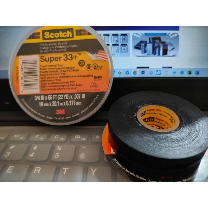 3M ISOLASI SCOTCH SUPER 33+ VINYL ELECTRICAL TAPE SCOTCH 33+, 3M SCOTCH 33+