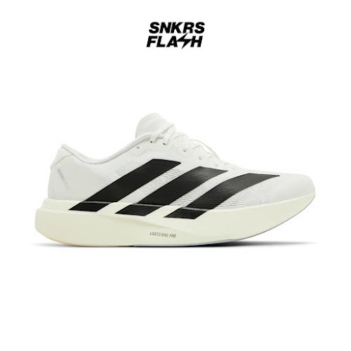 ADIDAS ADIZERO EVO SL WHITE BLACK Sepatu Lari Pria - JH6206 - Size 45.3