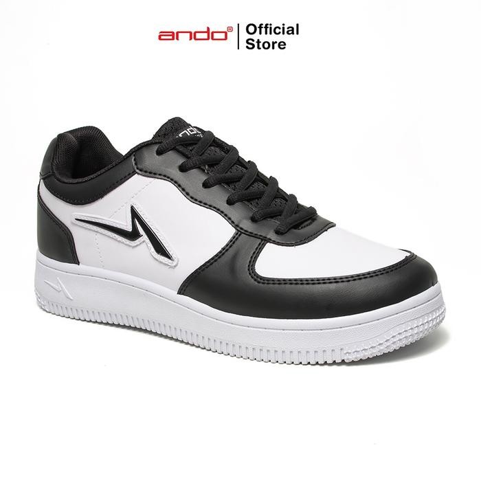 Ando Official Sepatu Sneakers Tricks Pria Dewasa - Putih/Hitam