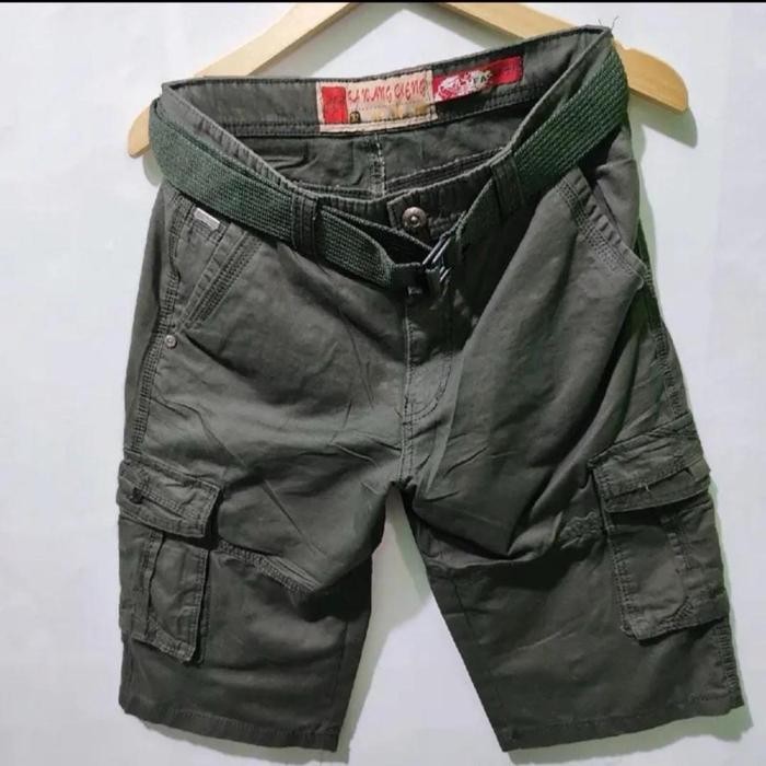 OMK_ Celana Kargo Pendek //Celana Pria Bwc// Celana Pendek Kargo Free Sabuk// Celana