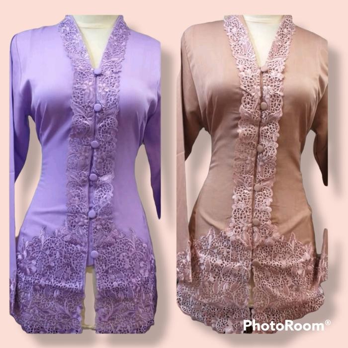 kebaya encim ungu muda