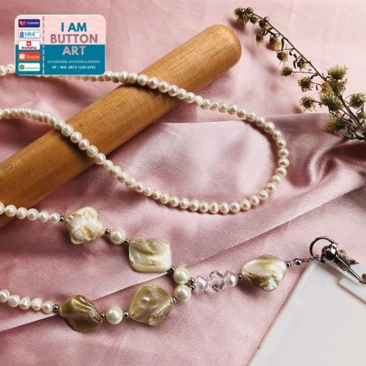 

Strap Lanyard Tali Kalung Gantungan Id Card Mutiara Air Tawar