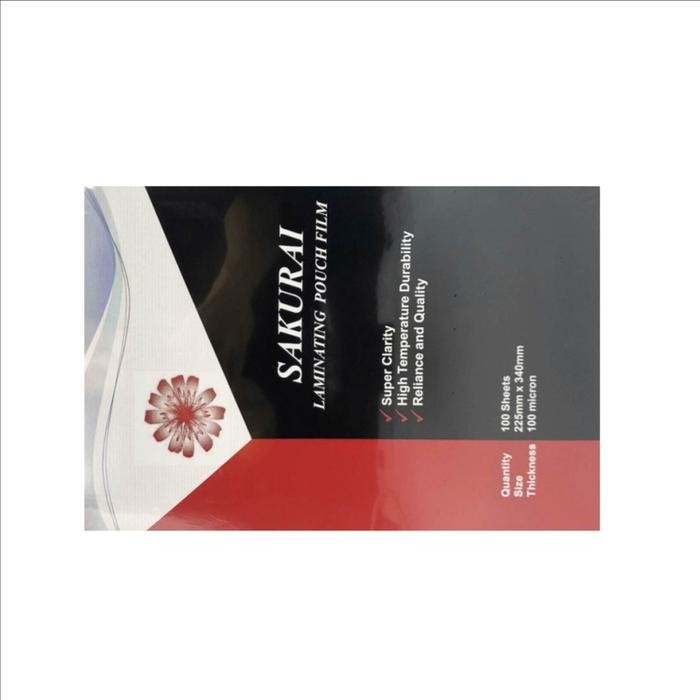 

Plastik Laminating Sakurai F4 Folio 225Mmx340Mm 100 Micron