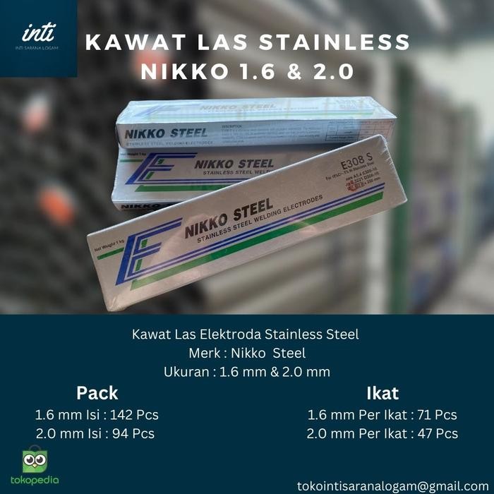 KAWAT LAS ELEKTRODA STAINLESS STEEL 1.6 MM & 2.0 MM (NIKKO STEEL)