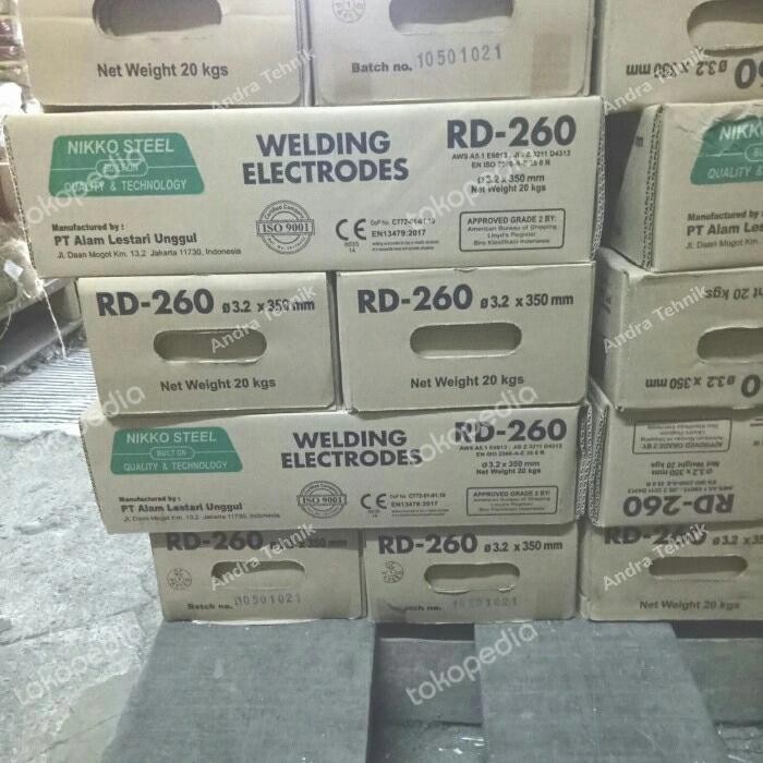 KAWAT LAS NIKKO RD 260 UKURAN 3,2 MM @20 KG