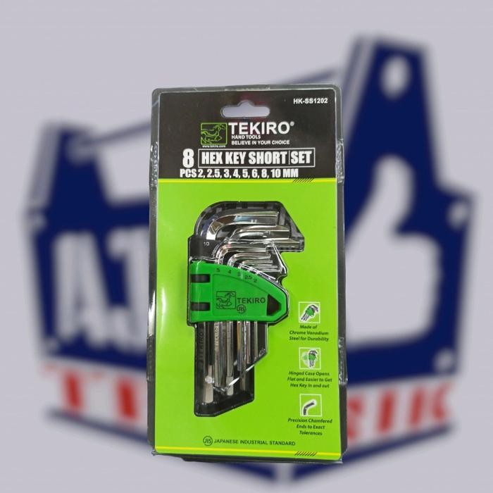 Terlaris Tekiro Kunci L Set Pendek Mm Biasa 8Pcs Tekiro Asli