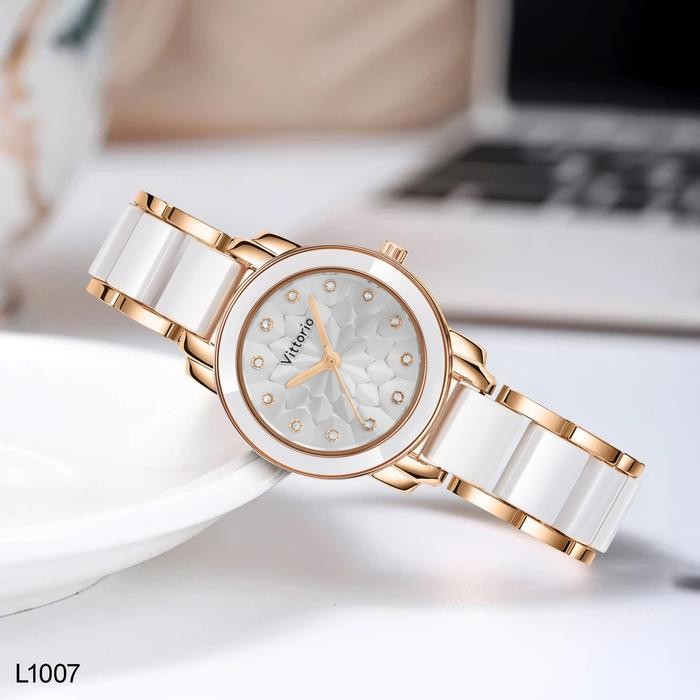 Jam Tangan  Jam Tangan Wanita Vittorio 1007 Stainless Steel Tanggal