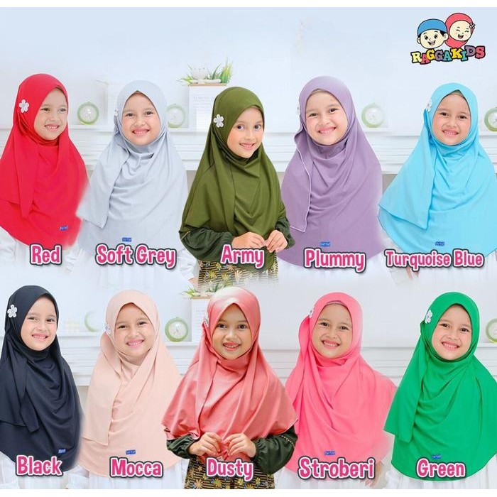 HWIH Kerudung Pashmina Anak Perempuan 3 - 11 Sd Smp Jilbab Instan Hijab