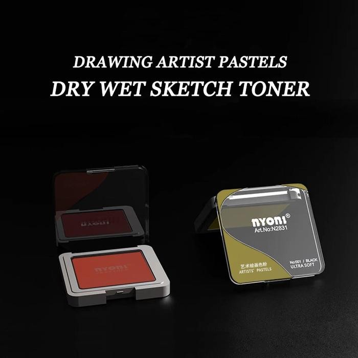 

XYSOO 6 Colors Sketch Toner DRY WET Graphite Charcoal Color Powder