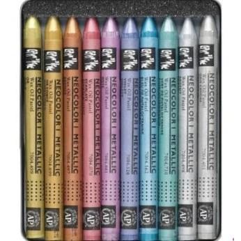 

Crayon Carandache Neocolor 1 Metallic 10 Warna