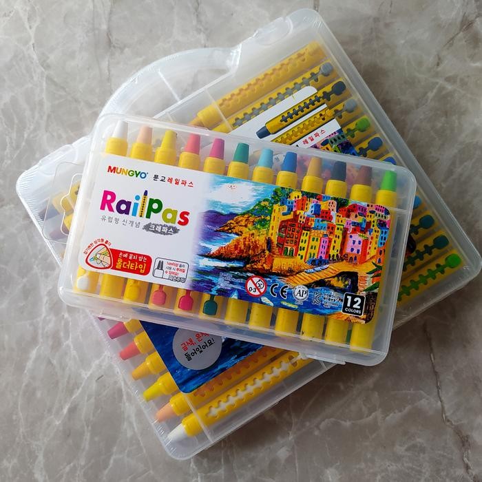 

Mungyo Railpas Oil Pastel Plastic Case Crayon Krayon Minyak