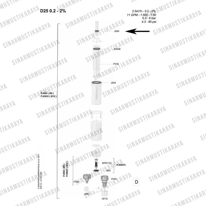 Seal Karet Dosatron Original - Spare Part Dosatron - Alat Ternak Ayam