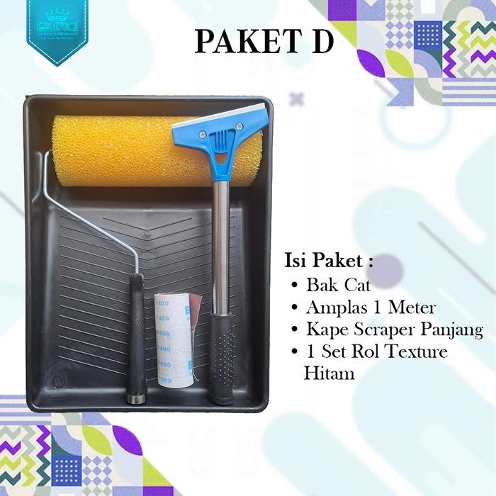 Roll Cat Tekstur Motif Kamprot 9 in Texture roller - Paket Cat Kamprol