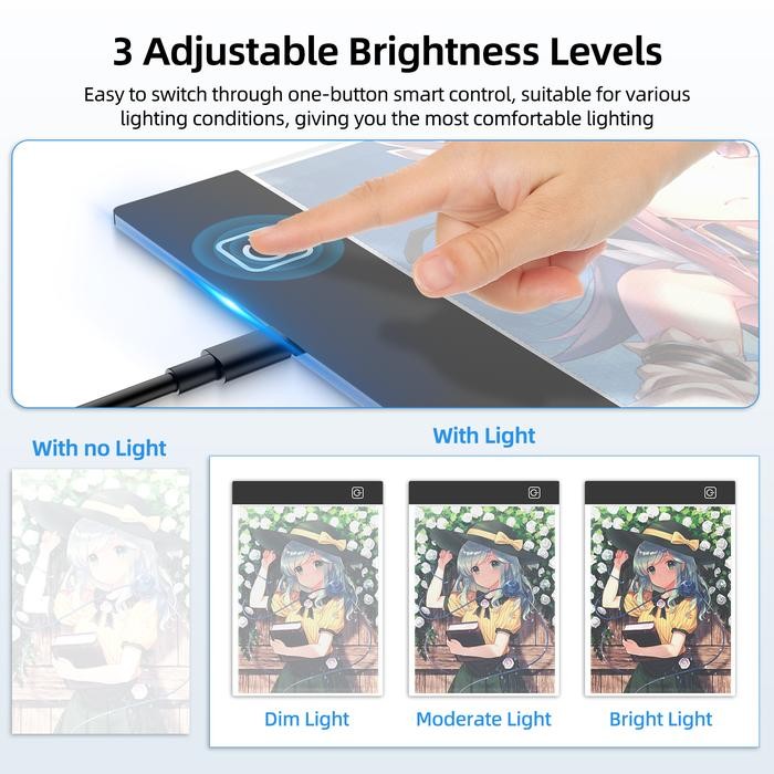 

Goojodoq A3/A4/A2 Tracing Board LED Drawing Stensil Board Papan Jiplak Gambar LED Anak Dewasa Copy