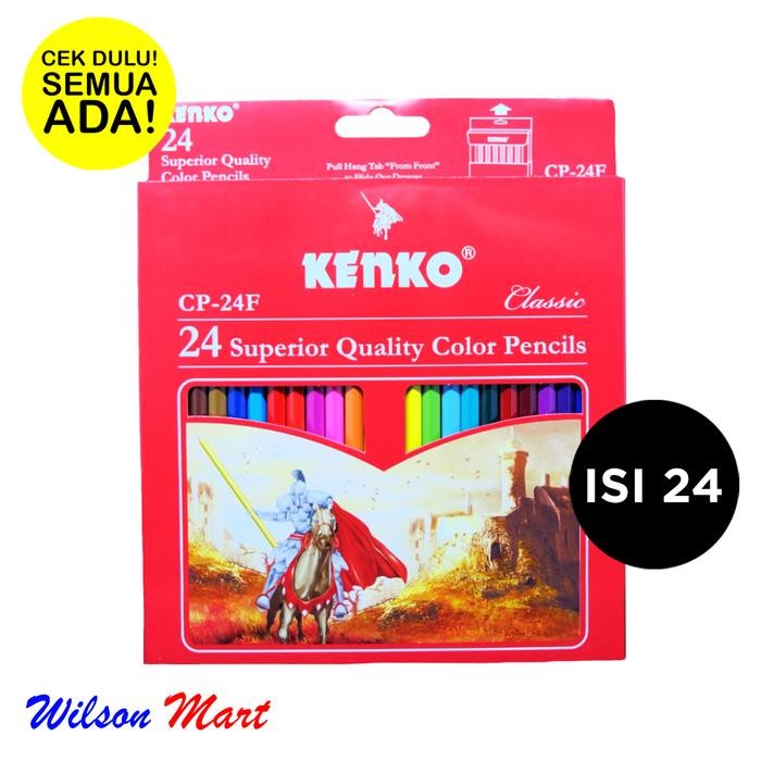 

KENKO CP 24F COLOR PENCILS CLASSIC ISI 24 BATANG PENSIL WARNA