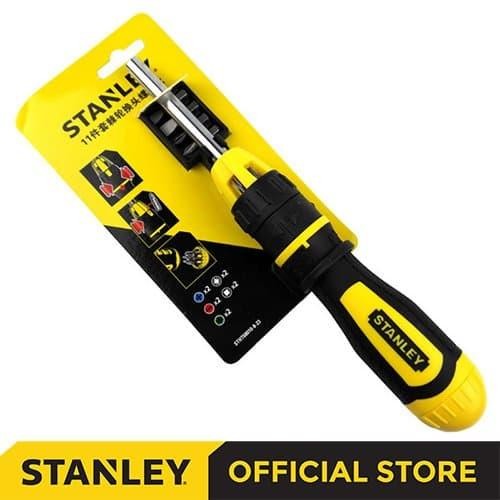 Ready Stock Stanley Racheting Multi Bit Screwdriver Stht68010-8 10Pcs