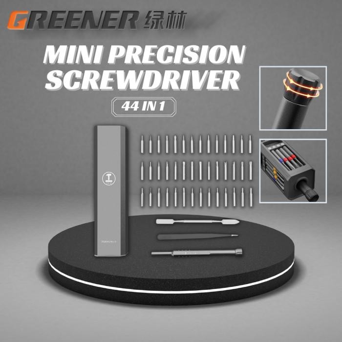 Terbaru Greener Tool Kit Screwdriver Set 44 In 1 - Obeng Service Hp Laptop Jam