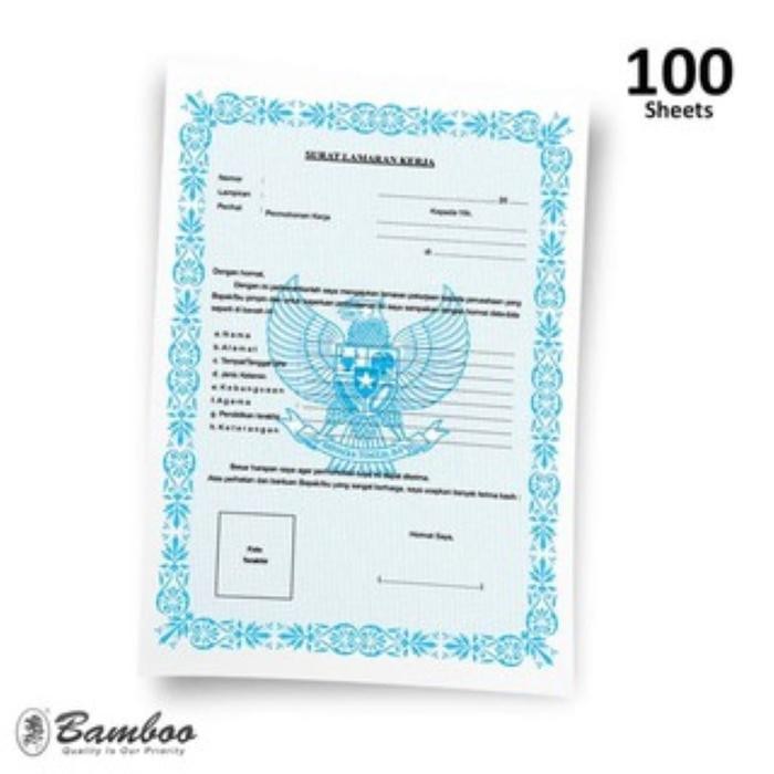 

TUMI Blanko Surat Lamaran Kerja Bamboo[1 Pak Isi 100 Lbr]