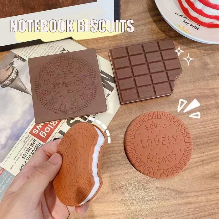 

TUMI Notebook Mini Motif Lucu Biskuit Cokelat Isi 80 Lembar Buku Catatan