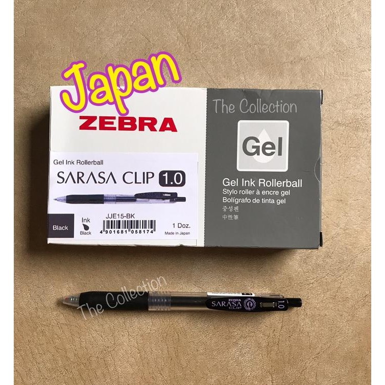 

I77W Atk439Sr 1.0 Black Pulpen Jje15-Bk Sarasa Zebra Gel Pen Clip Ink Hitam