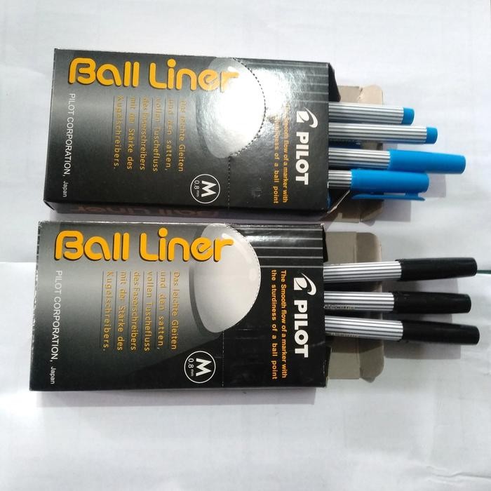 

I77W Bolpoint Bolliner Biru & Hitam Isi 12