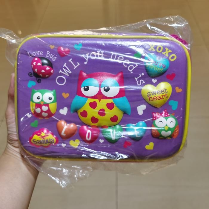 

I77W Pencil Case Tempat Pensil Sanwa Smiggle Hardtop Motif Timbul 3D