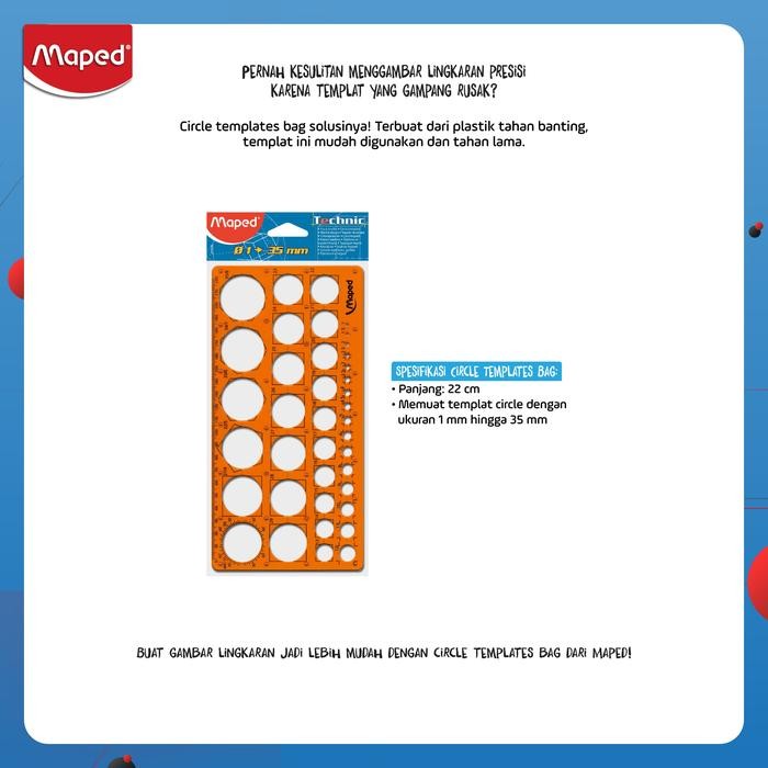 

I77W Maped Penggaris Circle Templates
