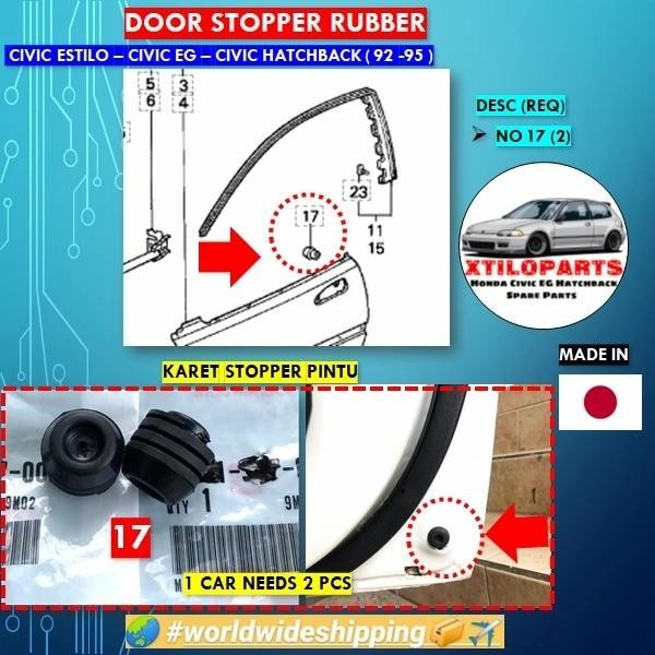 Karet Stopper Pintu Honda Civic Estilo Ferio Stream Odyssey Jazz
