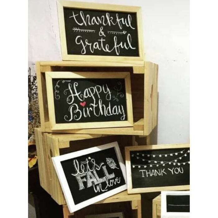 

X689 Papan Tulis Kapur Menu Cafe Mini 20X30 Murah Prewed Blackboard Chalkboard