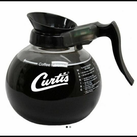 Curtis Coffee Glass Decanter 1.8 Liter Hitam Dan Coklat