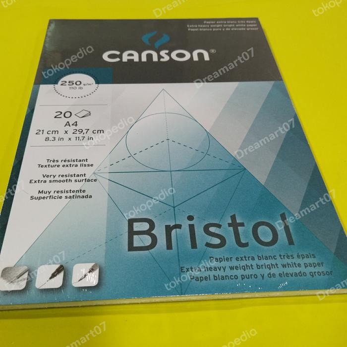 

Canson bristol 250gr/A4, A3