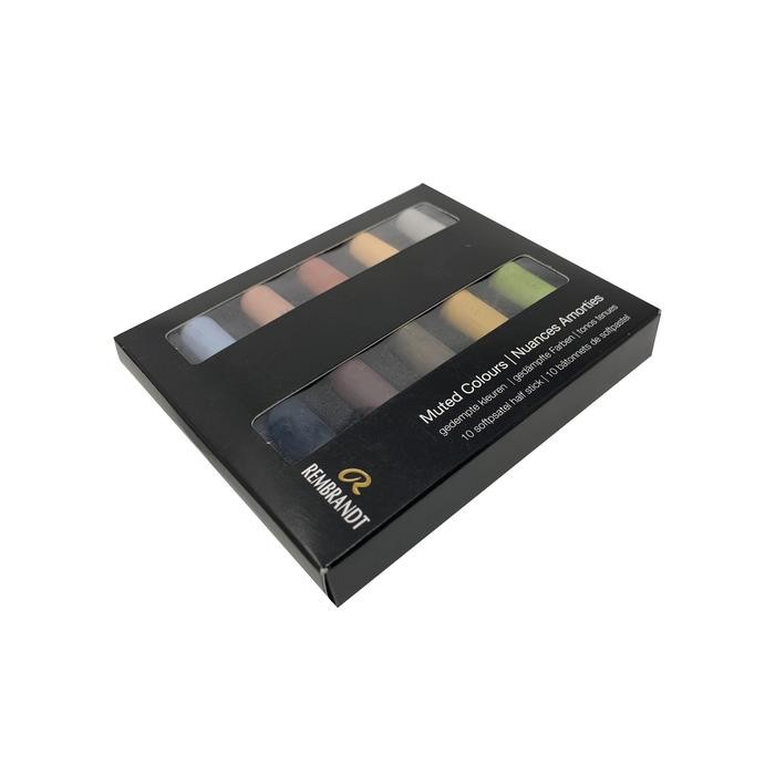 

Rembrandt Soft Pastels Set Muted Colours - 10 Half Pastels