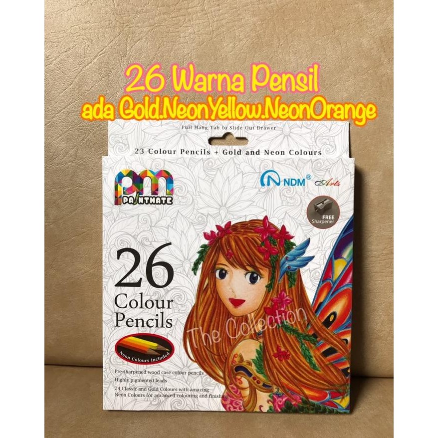 

Pencil Warna 26 pcs Pemula TK SD Gambar Paintmate Gold+Neon Color NDM 3026SP ATK0470PM
