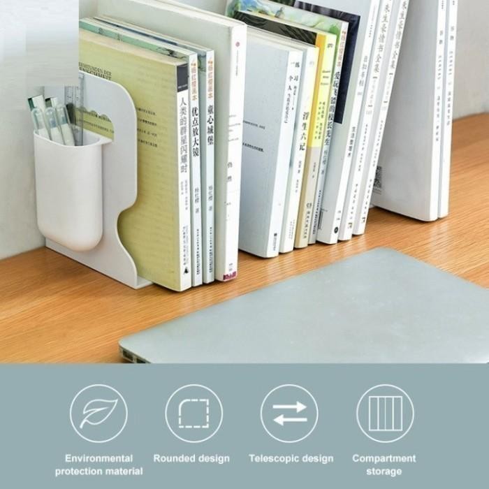 

Retractable Desk Book Holder With Pen Holder - Rak Buku Di Meja Anda