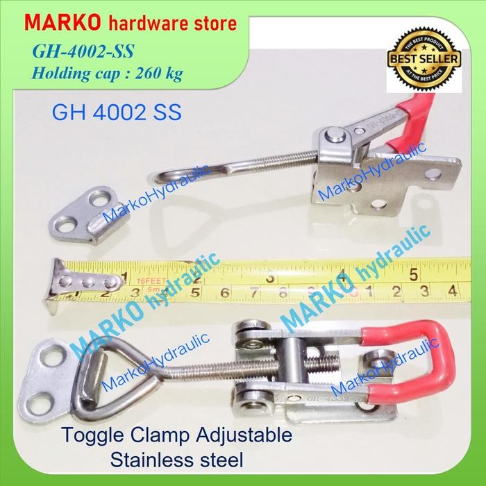 Promo Toggle Clamp Lock Adjustable Stainless Besar Kunci Box Motor Mobil