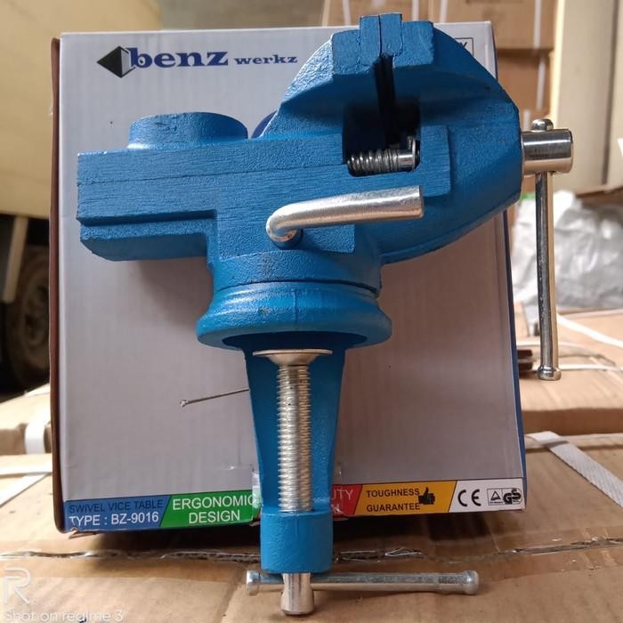 Terlaris Ragum Mini 60Mm / Catok Meja Putar / Mini Vice Table / Paron Meja 9016