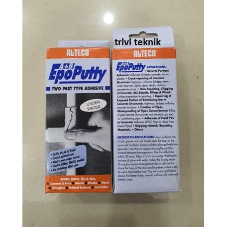 ALTECO ADHESIVE EPO PUTTY, LEM PORTING RESIN HARDENER EPOXY ECO 500GR