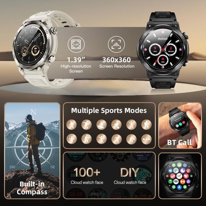 Aolon Navi R2 NaviR2 Smartwatch GPS Sport Tracking Map Smart Watch