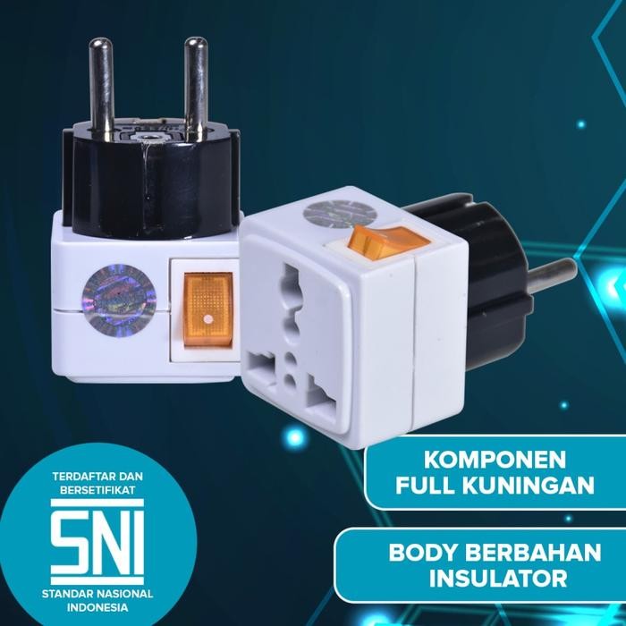 

KENMASTER STEKER SAMBUNGAN COLOKAN LISTRIK KAKI 2 / KAKI 3 - STEK083