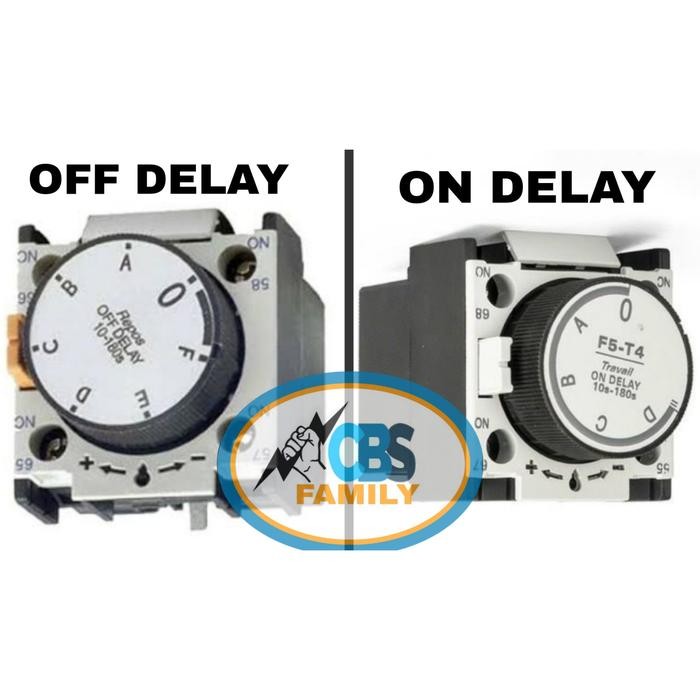 CHINT TIME DELAY CONTACT BLOCK F5 / ON DELAY TIMER / OFF DELAY TIMER